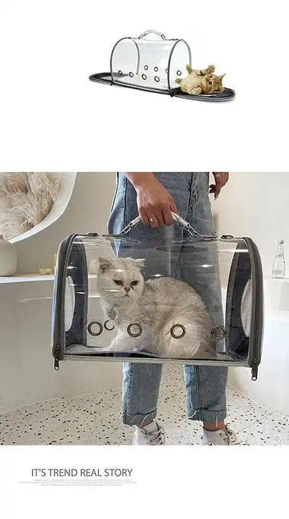 Panier pour chat transport - LESCHATSEUREUX